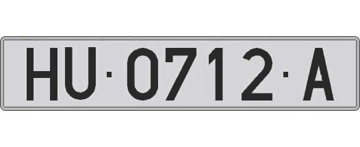 HU0712A matricula larga