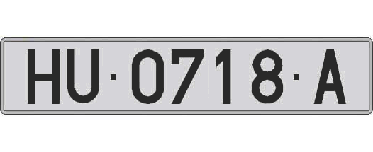 HU0718A matricula larga