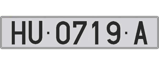 HU0719A matricula larga