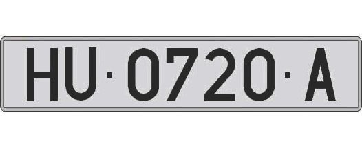 HU0720A matricula larga