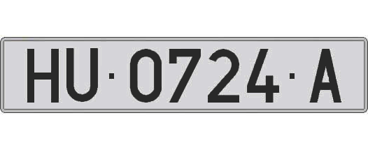 HU0724A matricula larga