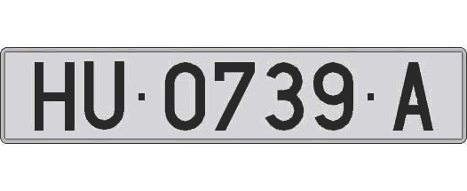 HU0739A matricula larga