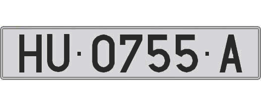 HU0755A matricula larga