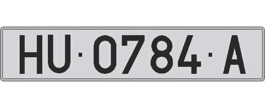 HU0784A matricula larga