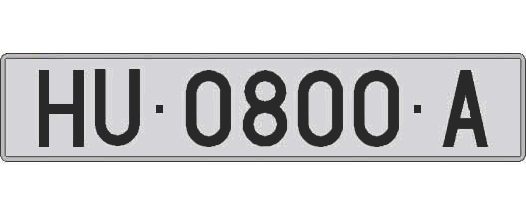 HU0800A matricula larga