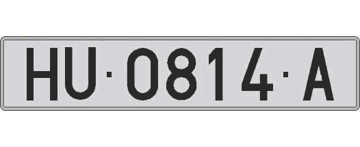 HU0814A matricula larga