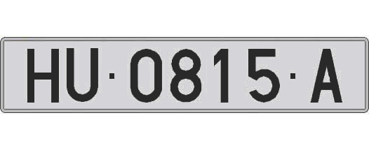 HU0815A matricula larga