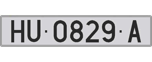 HU0829A matricula larga