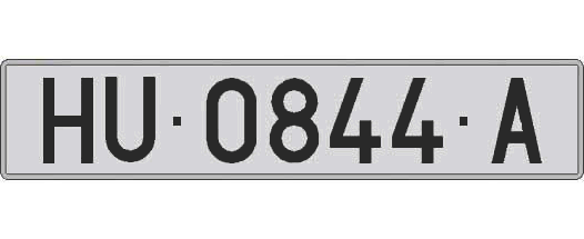 HU0844A matricula larga