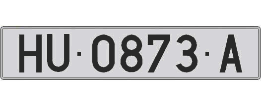 HU0873A matricula larga