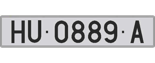 HU0889A matricula larga