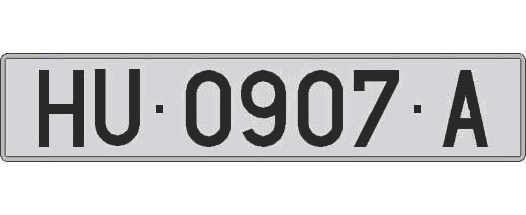 HU0907A matricula larga