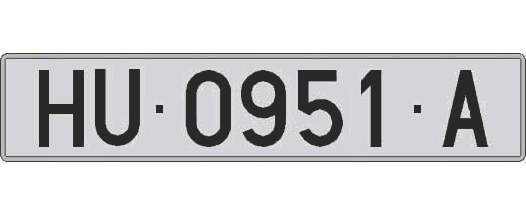 HU0951A matricula larga
