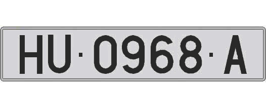 HU0968A matricula larga