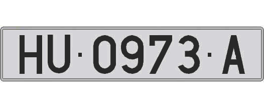 HU0973A matricula larga