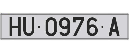 HU0976A matricula larga