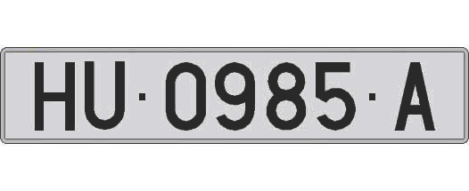 HU0985A matricula larga