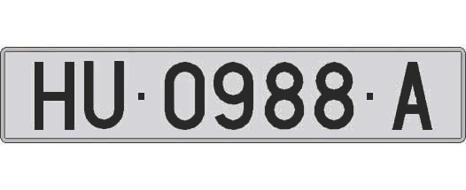 HU0988A matricula larga