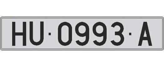 HU0993A matricula larga