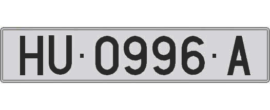 HU0996A matricula larga