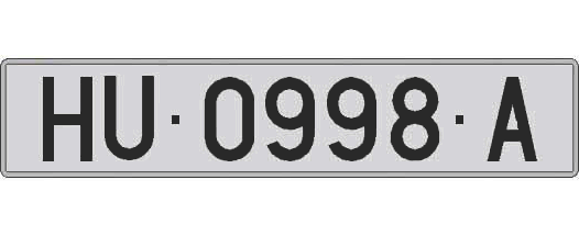 HU0998A matricula larga