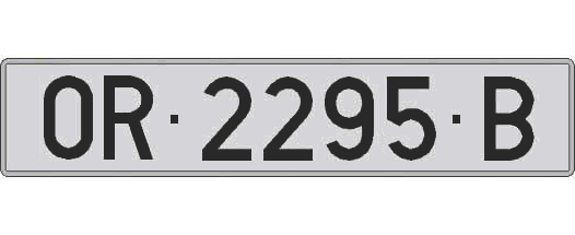 OR2295B matricula larga