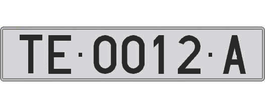 TE0012A matricula larga