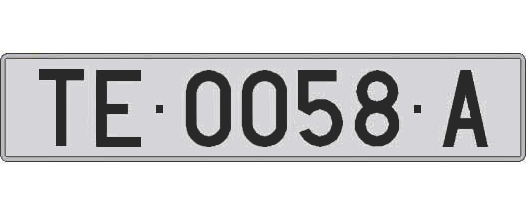 TE0058A matricula larga