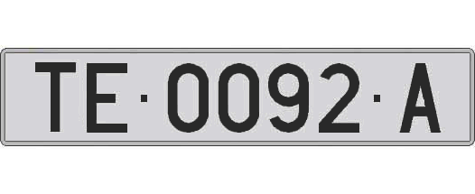 TE0092A matricula larga