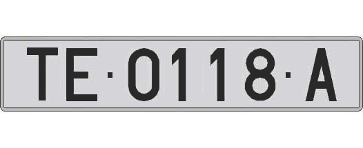 TE0118A matricula larga