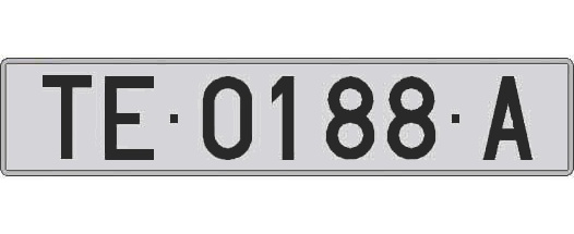 TE0188A matricula larga