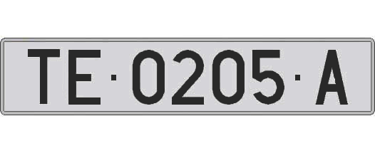 TE0205A matricula larga