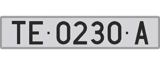 TE0230A matricula larga