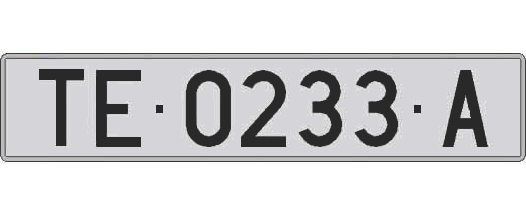 TE0233A matricula larga