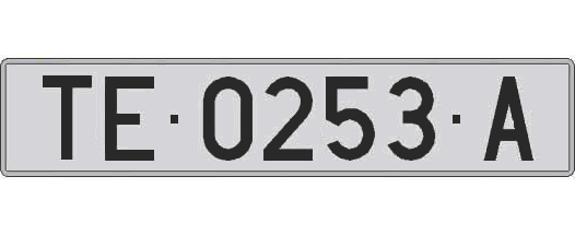 TE0253A matricula larga