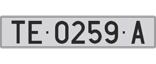 TE0259A matricula larga