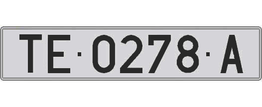 TE0278A matricula larga
