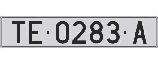 TE0283A matricula larga