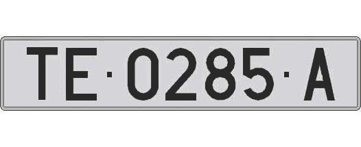 TE0285A matricula larga