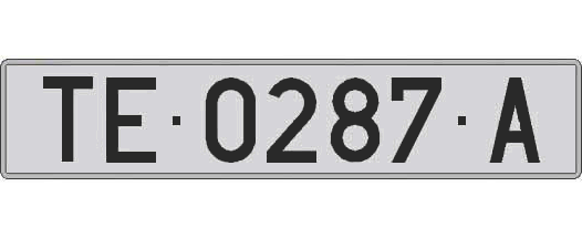 TE0287A matricula larga