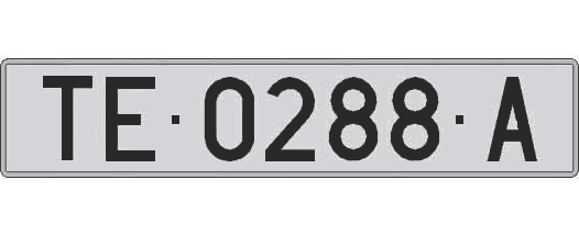 TE0288A matricula larga