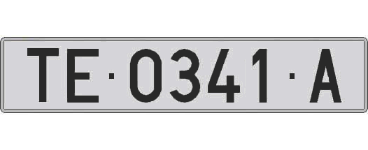 TE0341A matricula larga