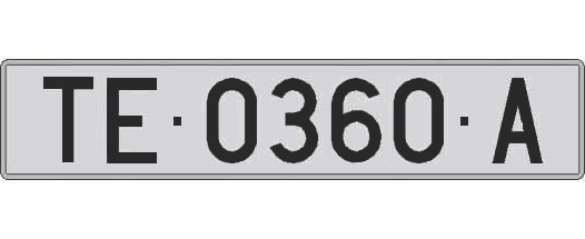 TE0360A matricula larga