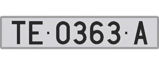 TE0363A matricula larga