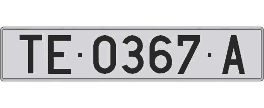 TE0367A matricula larga