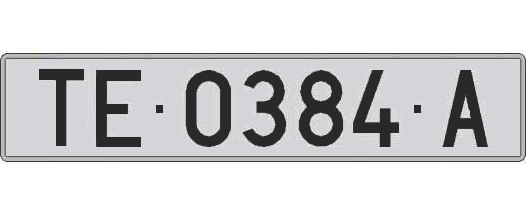 TE0384A matricula larga