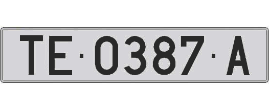 TE0387A matricula larga
