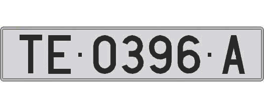 TE0396A matricula larga