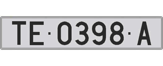 TE0398A matricula larga