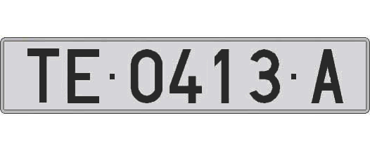 TE0413A matricula larga